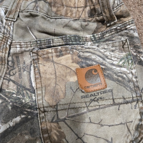 Carhartt Camo Pants Kids 10 Realtree Xtra Canvas Utility Outdoor Hunting Y2K - Picture 2 of 6